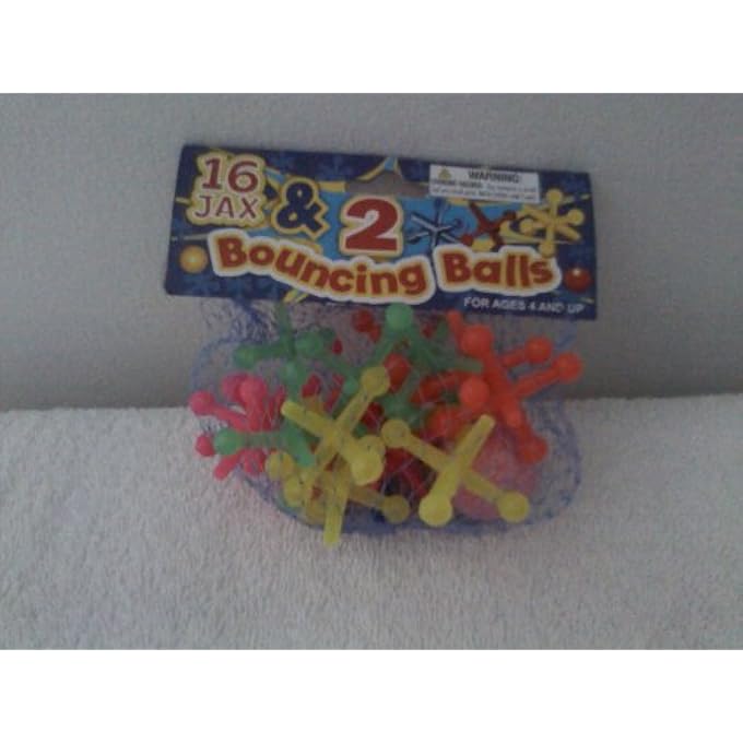 HOT RAINBOW BIG JAX SET (16 FUN JAX AND 2 BALLS)